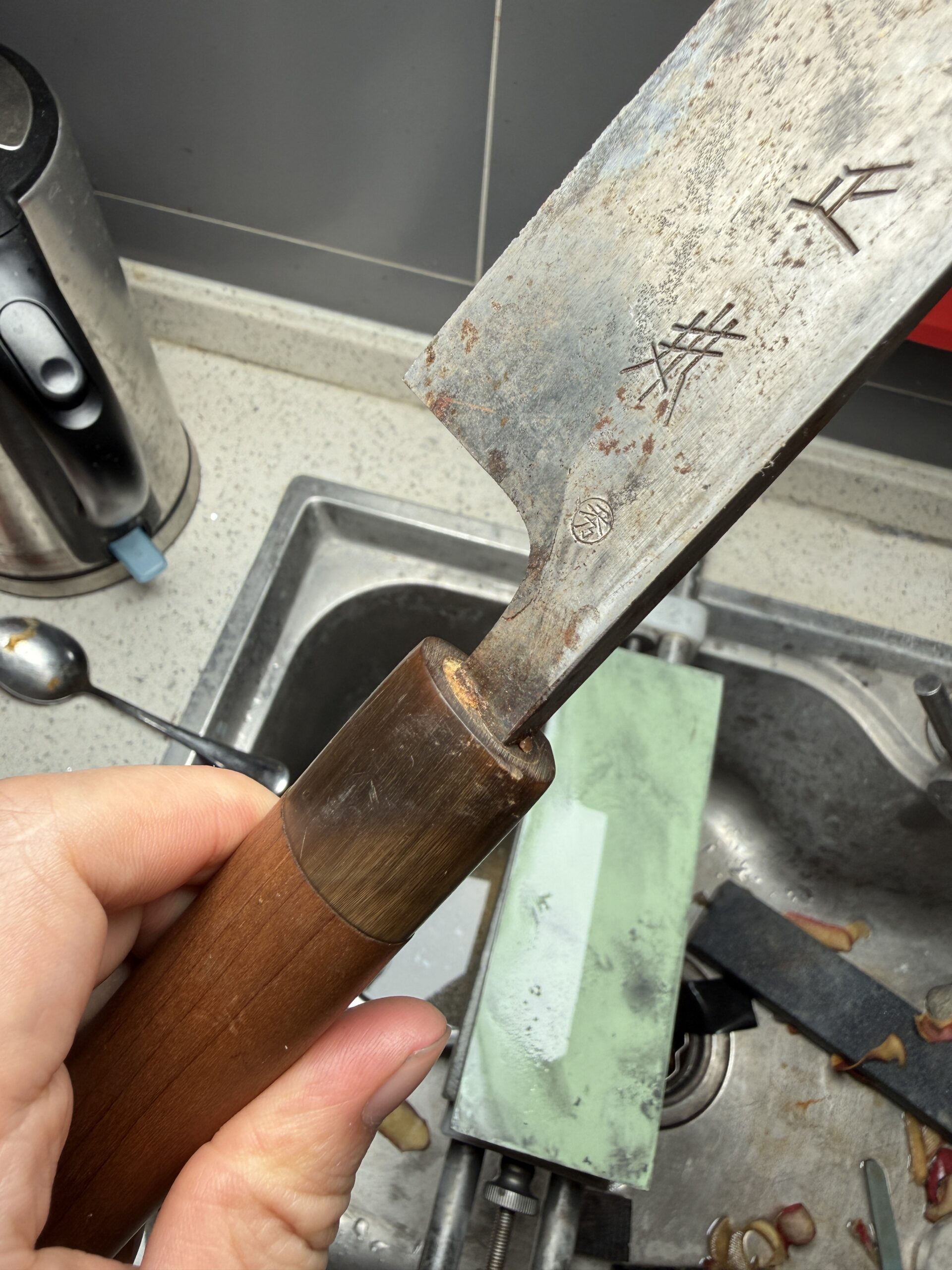 正本出刃鱼头刀 圈秀标 刀柄秀正标 登录正本