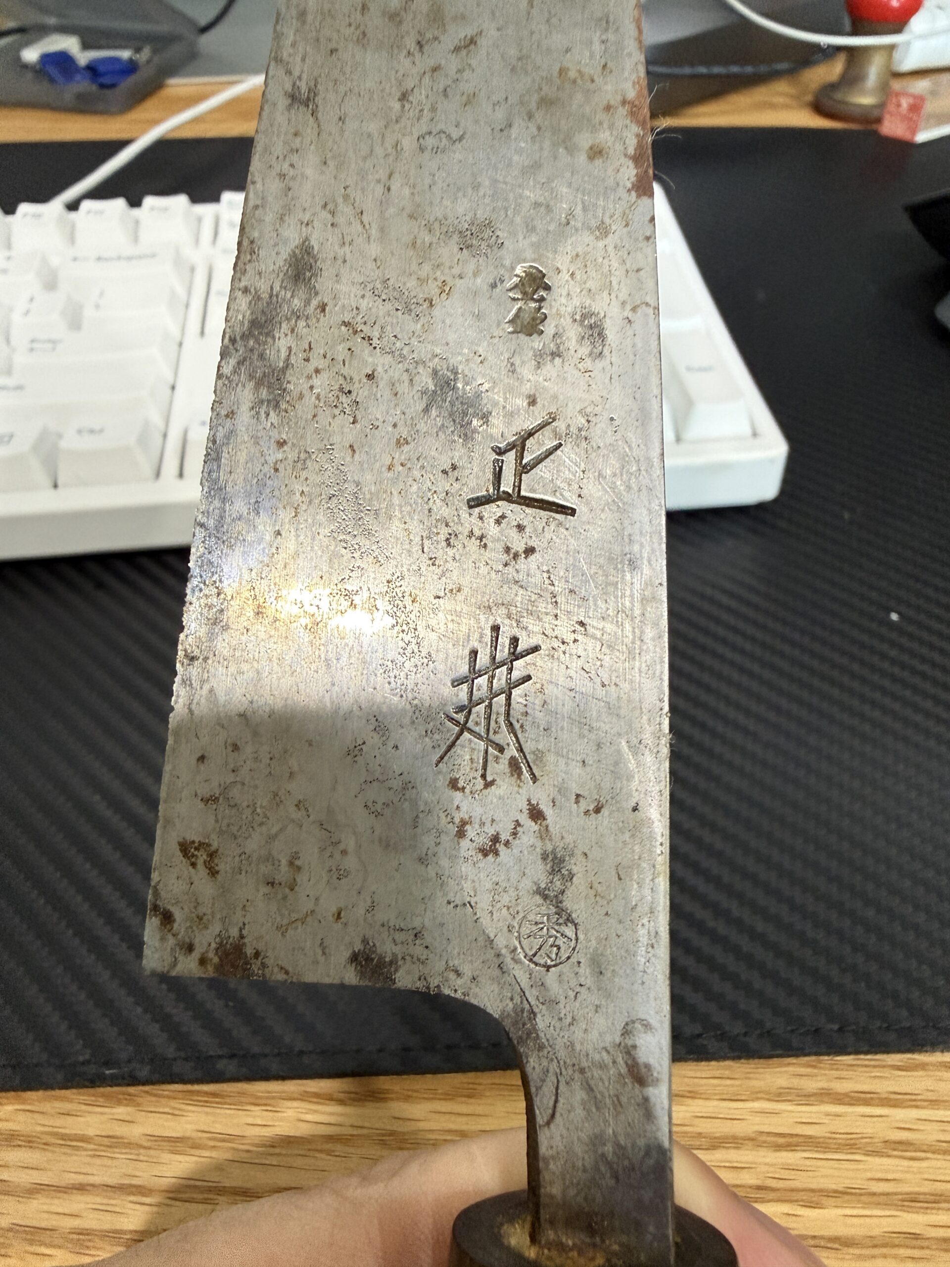 正本出刃鱼头刀 圈秀标 刀柄秀正标 登录正本