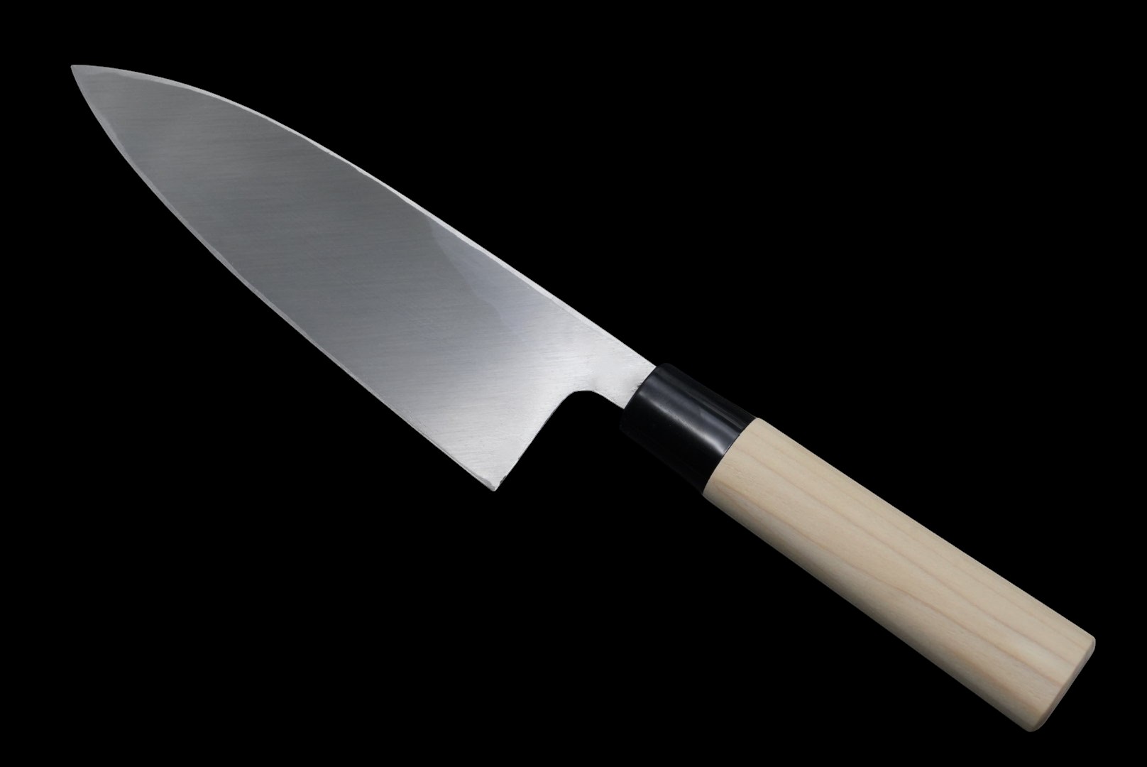 堺孝行 霞研 白三鋼(會銹) 出刃 18cm 朴木圓柄